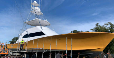 We work on boat windows and boat engine covers.